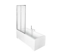 Besco Ambition paroi de baignoire 80.5 cm deux pièces chrome brillant/verre transparent PAP-2S