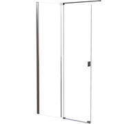 Besco Vayo mur de douche avec porte 110 cm chrome brillant/verre transparent VY-110-200C