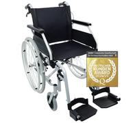 bescomedical Fauteuil roulant PRIMUS MS 2.0 - Fauteuil pliant pliable - Fauteuil de transfert supportant une charge jusqu'à 130 kg - Largeur d'assise de 40 cm - Avec freins tierce-personne