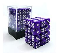 Bescon 12mm 6 Sided Dice 36 in Brick Box, 12mm Six Sided Die (36) Block of Dice, Marble Purple