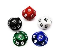 Bescon 16 Sides Dice in Assorted Solid Colors, D16 Game Dice 5pcs Set