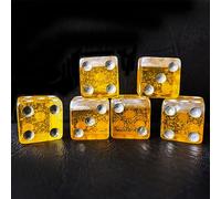 Bescon 16MM D6 Beer Dice Set, 5/8" 6 Sided Dice in Beer Imitation Style, Novelty D6 Dice Set 6pcs