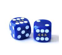 Bescon - Dés de précision professionnels colorés et solides, coins ronds, 14,3 mm, couleurs unies - Dés de backgammon de précision de 14,3 mm (bleu uni)