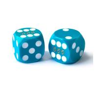 Bescon - Dés de précision professionnels colorés et solides, coins ronds, 14,3 mm, couleurs unies - Dés de backgammon de précision de 14,3 mm (bleu clair uni)