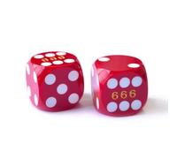 Bescon - Dés de précision professionnels colorés et solides, coins ronds, 14,3 mm, couleurs unies - Dés de backgammon de précision de 14,3 mm (rouge uni)