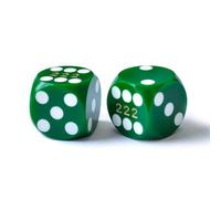 Bescon - Dés de précision professionnels colorés et solides, coins ronds, 14,3 mm, couleurs unies - Dés de backgammon de précision de 14,3 mm (vert uni)