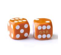 Bescon - Dés de précision professionnels colorés et solides, coins ronds, 14,3 mm, couleurs unies - Dés de backgammon de précision de 14,3 mm (marron doré uni)