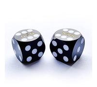 Bescon - Dés de précision professionnels colorés et solides, coins ronds, 14,3 mm, couleurs unies - Dés de backgammon de précision de 14,3 mm (noir uni)