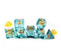 BESCON DICE Lot de 7 dés polyédriques DND en forme de champignon pour jeux de rôle et jeux de table MTG