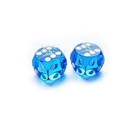 Bescon Dice Professional Small Precision Dice 12.7mm (1/2 inch) with Random Serial Number, Mini Precision Cut Dice 12.7MM Gem Blue