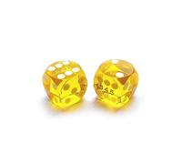 Bescon Dice Professional Small Precision Dice 12.7mm (1/2 inch) with Random Serial Number, Mini Precision Cut Dice 12.7MM Gem Yellow