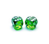 Bescon Dice Professional Small Precision Dice 12.7mm (1/2 inch) with Random Serial Number, Mini Precision Cut Dice 12.7MM Gem Green