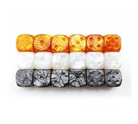 Bescon Lot de 18 dés en marbre brut avec 6e côté vierge, 3 couleurs assorties
