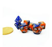 Bescon Mini Two Tone Polyhedral RPG Dice Set Hot Melt, 10MM Small Dice Set D4-D20
