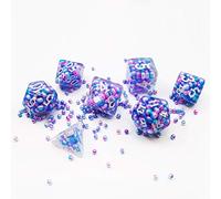Bescon Peacock Pearl Polyhedral Dice Set, Pearl Poly RPG Dice Set of 7