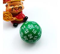 Bescon Polygonal Dés Polyédriques 50 Pages D50 Mort, 50 Dés de 50 côtés, W50 Jeu de Dés 50 Côtés De Couleur Vert