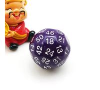 Bescon Polygonal Dés Polyédriques 50 Pages D50 Mort, 50 Dés de 50 côtés, W50 Jeu de Dés 50 Côtés De Couleur Violet