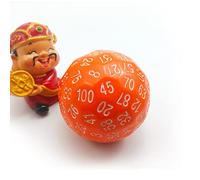 Bescon Polyhedral Dice 100 Sides Dice, D100 Die, 100 Sided Cube, D100 Game Dice, 100-Sided Cube of Orange Color