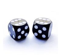 Bescon Professional Precision Dice Round Corner 9/16" (14.3mm) with Random Serial Number, Precision Cut Dice 14.3MM Solid Black, 2pcs Set