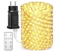 BESCOST Guirlande Lumineuse 300 LED, Guirlande Lumineuse Extérieure 30m avec 8 Modes IP44 étanche pour Terrasse, Jardin, Arrière-cour, Décoration, Blanc Chaud