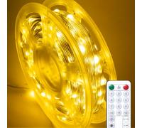 BESCOST Guirlandes Lumineuses Extérieures 50m, 500 Lumières Intérieures LED avec Télécommande, 12 modes, Guirlande Lumineuse Imperméable Réglable avec Minuterie pour Maison Fête