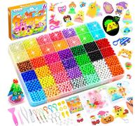 Besdiyart Perles d'eau avec paillettes pour enfants, set de recharge de perles d'eau qui brillent dans le noir, perles de glaçage perles de brume aquatique perles magiques perles de bricolage pour