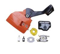 Besdupa - Couvercle de chaîne de pignon d'embrayage, poignée de Frein, Ensemble de carburateur for tronçonneuse 136 137 141 142, pièce de Rechange