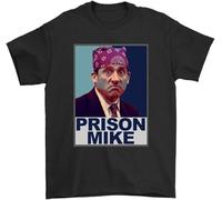 Beside The Office Prison Mike Michael Scott T-Shirt Manches Courtes(Small)