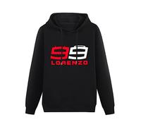 Besiege Jorge Lorenzo 99 Rider Hoodies Pullover Hoody Black Sweatershirt XL