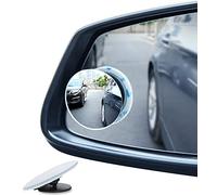 BeskooHome - Lot de 2 miroirs anti-angles morts universels pour rétroviseurs de voitures, camionnettes, camions, motos, etc. - Étanches - Sans cadre - Rotatifs à 360 ° - Convexes