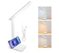 BESLAM Touchable Protection des yeux LED Lampe de bureau, Alimentée par USB, trois couleurs 10% ~ 100% Dimmable, Lampe à pliable, utilisée pour la lecture d'apprentissage de la (Une seule tête)