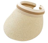 BESLIME Été Chapeau de Paille Visière,Haut de Forme Vide, Visière Casquettes Parent, Solaire et Protection UV Sortir Sports pour Un Chapeau Décontracté