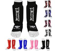BeSmart enfants Kick boxing Shin protecteurs/Guard Rembourrage de pied Junior Shin instep enfant, Noir , XXXS (3 to 8 Years)