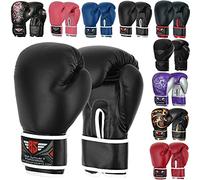 BeSmart Gants de Boxe pour Enfants de 4 à 15 Ans, 4oz, 6oz, 8oz Gants d'entraînement pour Femmes et Enfants, Gants de Boxe Junior en Cuir PU MMA, Muay Thai Kick Boxing (170,1 g, Noir, Blanc uni)