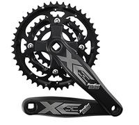 BESNIN Pédalier Triple VTT, Pédalier de Vélo à Axe Carré avec Manivelle 170mm, Plateaux 104/64 BCD - Compatible 3x7/8/9/10 Vitesses pour Route & BMX