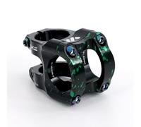 BESNIN Potence de vélo 0 degré 31,8 mm pour guidon de vélo court 35 mm bicolore, potence de vélo colorée (point vert principal)
