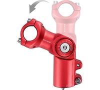 BESNIN Potence de Vélo Réglable 0-90 Degrés Potence VTT 31.8/25.4x60/80/90/93/100mm Potence Vélo Route Tige de Guidon de Vélo de Montagne pour VTT, BMX (Rouge 25,4×60mm)