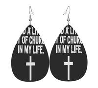 Besoin d'un peu d'église dans ma vie ? Boucles d'oreilles en cuir, accessoire de mode, parfaites pour les fêtes, les vacances et le quotidien.