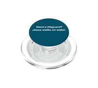 Besoin d'un Sauveteur ? Jésus Marche sur l'eau ! Dieu Amour PopSockets PopGrip pour MagSafe