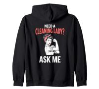 Besoin d'une Femme de ménage Ask Me Retro Housekeeper Sweat à Capuche