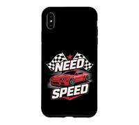 Besoin d'une Voiture de Course à Grande Vitesse avec Drapeaux à damiers Coque pour iPhone XS Max
