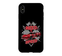 Besoin d'une Voiture de Course à Grande Vitesse avec Drapeaux à damiers Coque pour iPhone XS Max