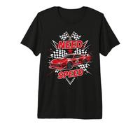 Besoin d'une Voiture de Course à Grande Vitesse avec Drapeaux à damiers T-Shirt Haut de Gamme