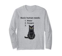 Besoins Humains fondamentaux Chat Noir drôle Manche Longue