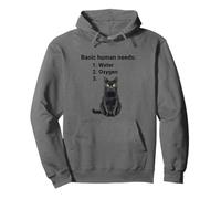 Besoins Humains fondamentaux Chat Noir drôle Sweat à Capuche
