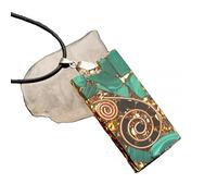 Besorgone Collier avec pendentif en orgonite avec cristal d'énergie positive et pierres de guérison Reiki Chakra Orgonite Pendentifs Yoga Bijoux cadeau (vert/noir)