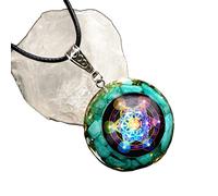 Besorgone Collier pendentif orgonite pour énergie positive Chakra avec Amazonite pierres précieuses de guérison en cristal Pendentifs Orgone, bijoux pour amoureux, cadeau