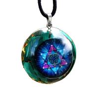 Besorgone Collier pendentif orgonite pour énergie positive Chakra avec Malachite pierres précieuses de guérison en cristal Pendentifs Orgone, bijoux pour amoureux, cadeau