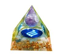 Besorgone Orgone pyramide en cristal de Style zodiaque, pierre de guérison, sphère d'améthyste pour une énergie Positive, Chakra Reiki, Protection Orgonite pryamide Méditation Cadeau (Scorpion)