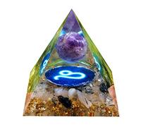 Besorgone Orgone pyramide en cristal de Style zodiaque, pierre de guérison, sphère d'améthyste pour une énergie Positive, Chakra Reiki, Protection Orgonite pryamide Méditation Cadeau (Leo)